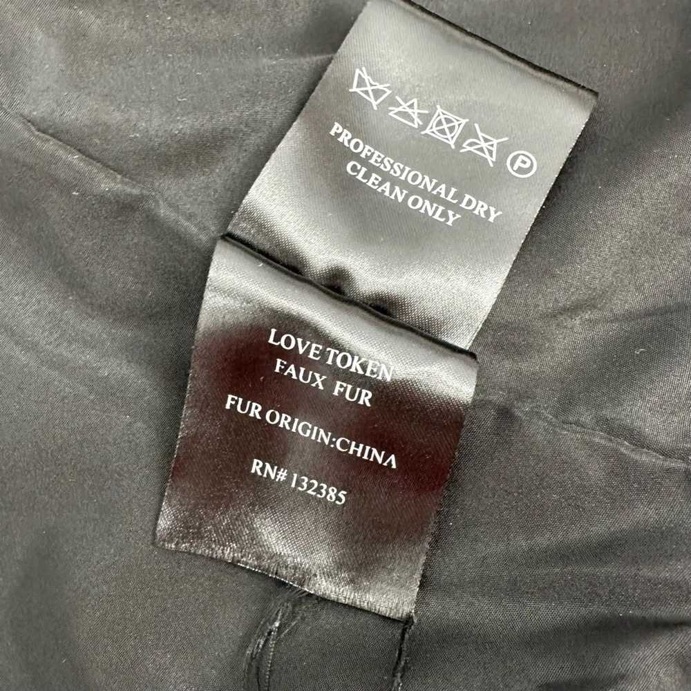 Love Token Faux Fur Jacket Women’s S Cheetah Leopard Short Coat Mob Wife Party - Picture 6 of 13